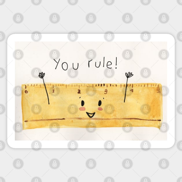 You rule! Sticker by Charlotsart